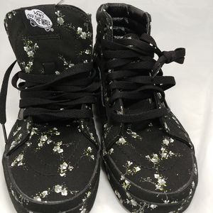 Van floral high top sneakers